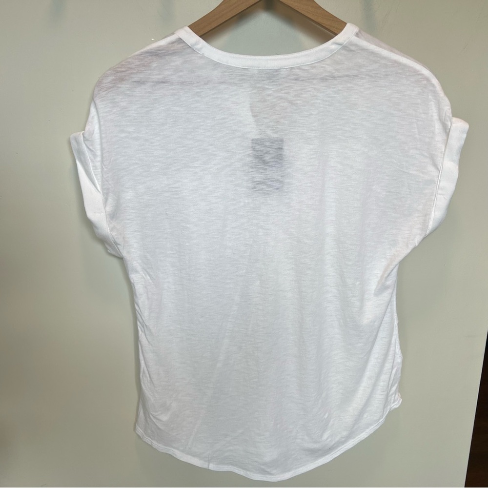 NWT Lucky Brand Women's Mixed Media Short Sleeve Cotton & Modal Henley - size XS - Picture 5 of 10